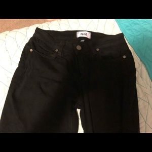 Paige Verdugo Ultra Skinny Black Jeans, Size 27